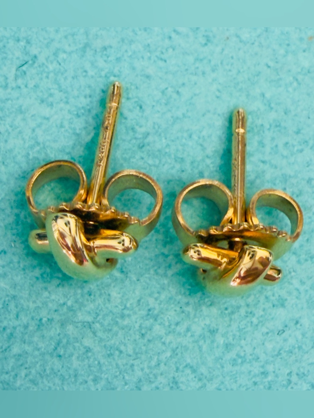 Tiffany & Co. 18K Yellow Gold Mini x Cross Stitch Stud Earrings - Picture 9 of 14